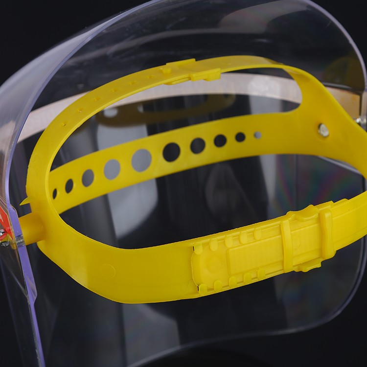 Fully Organic yellow Big Window Transparent Visor face shield