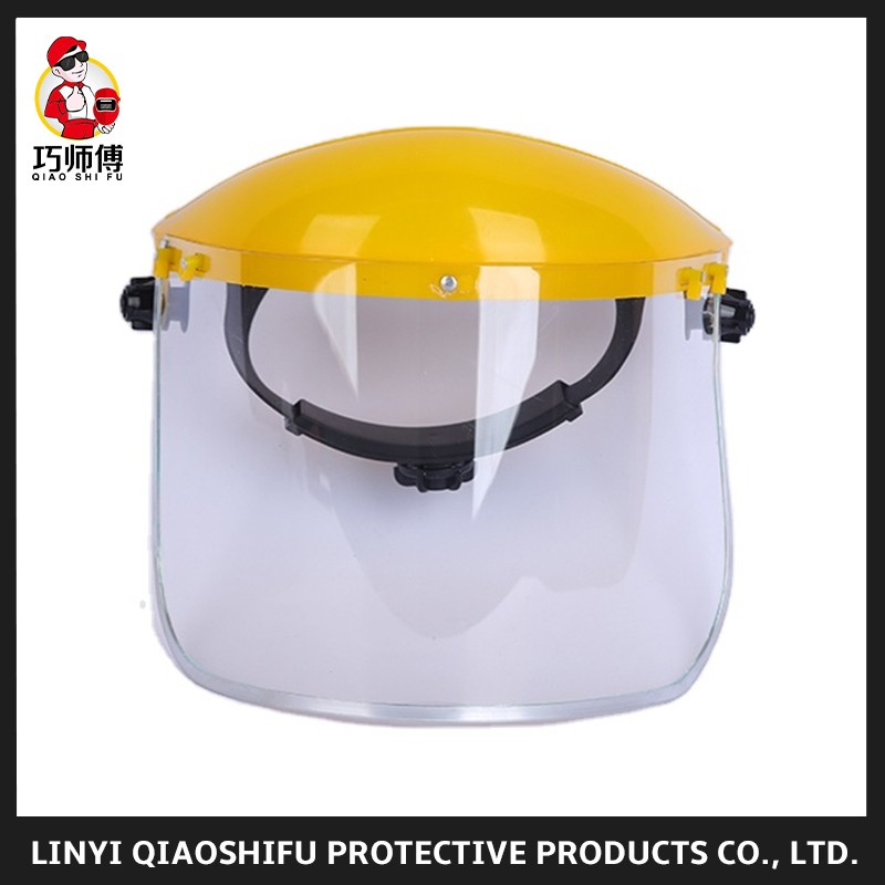 Yellow Cap PVC face shield protective mask Visor