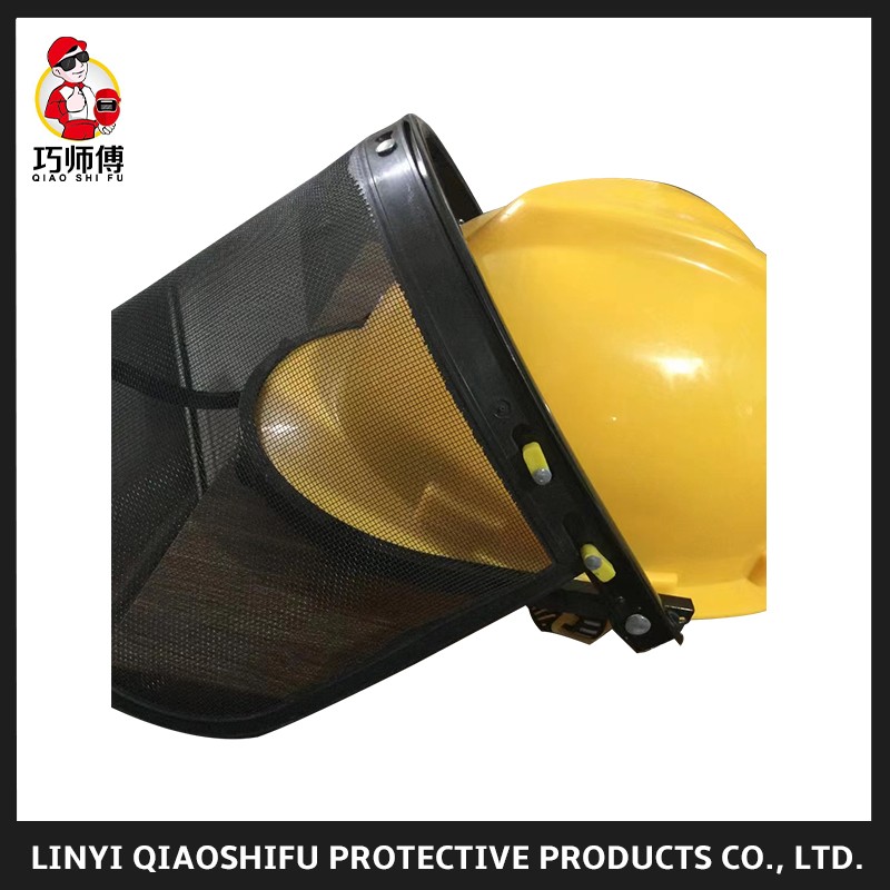 Protective mask face shield with safety helmet