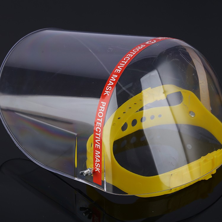 Fully Organic yellow Big Window Transparent Visor face shield