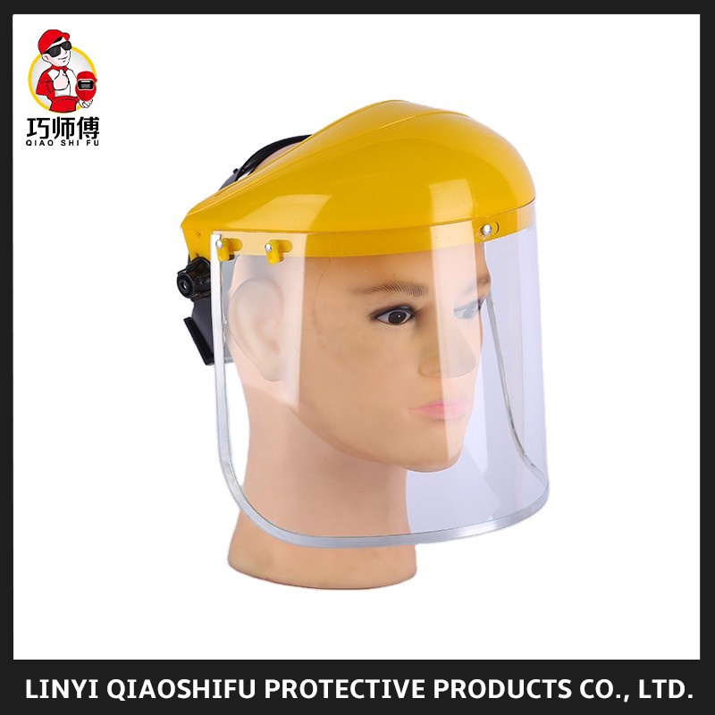 Yellow Cap PVC face shield protective mask Visor