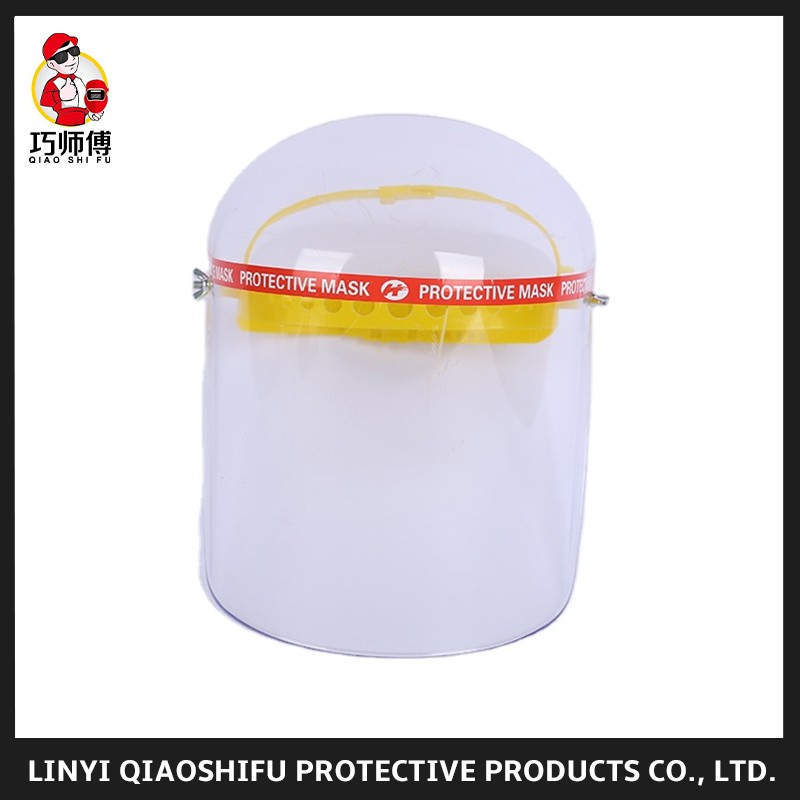 Fully Organic yellow Big Window Transparent Visor face shield