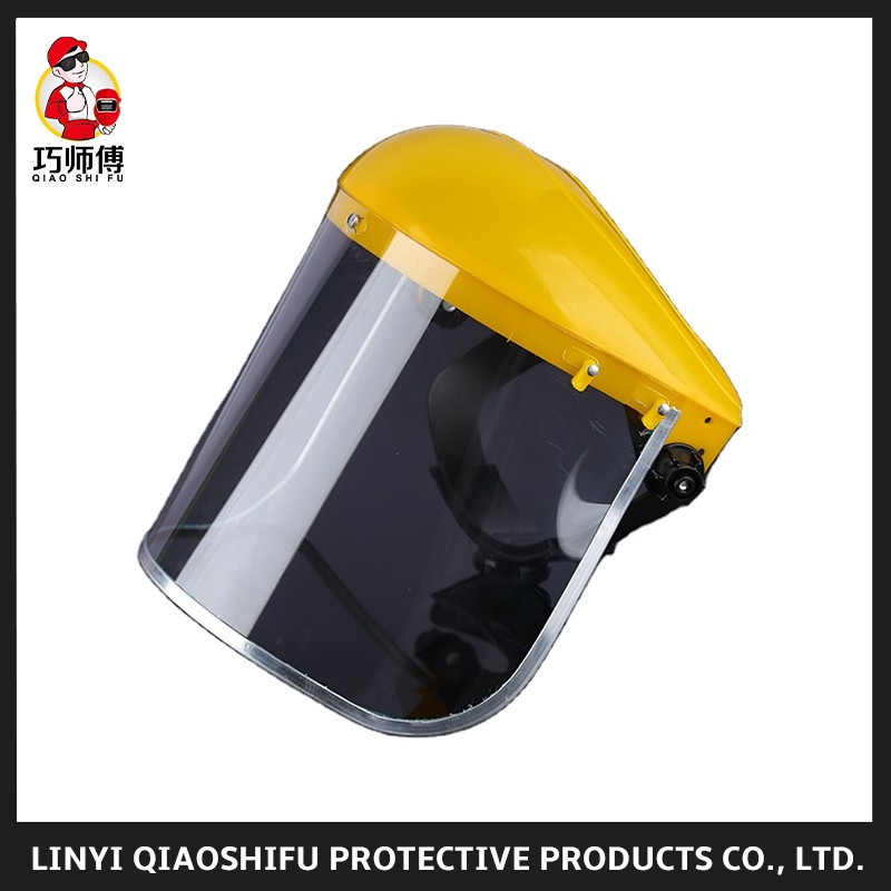 Yellow Cap PVC face shield protective mask Visor