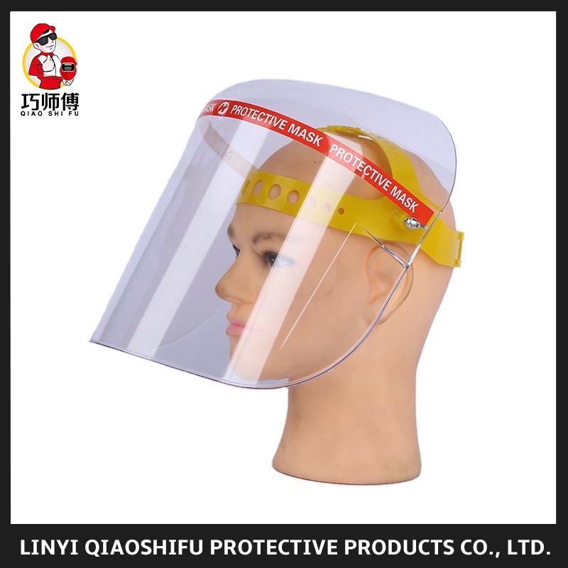 Fully Organic yellow Big Window Transparent Visor face shield