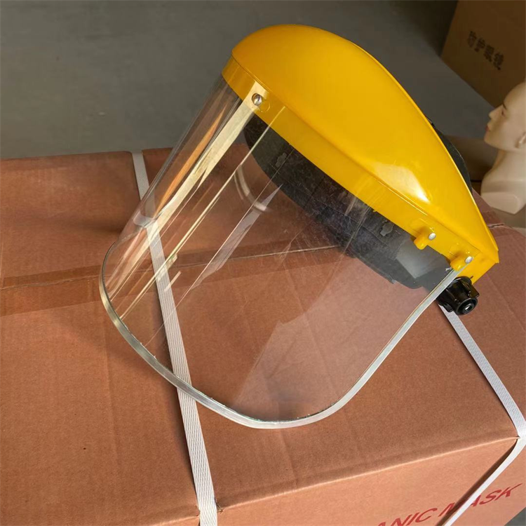 Yellow Cap PVC face shield protective mask Visor(图2)